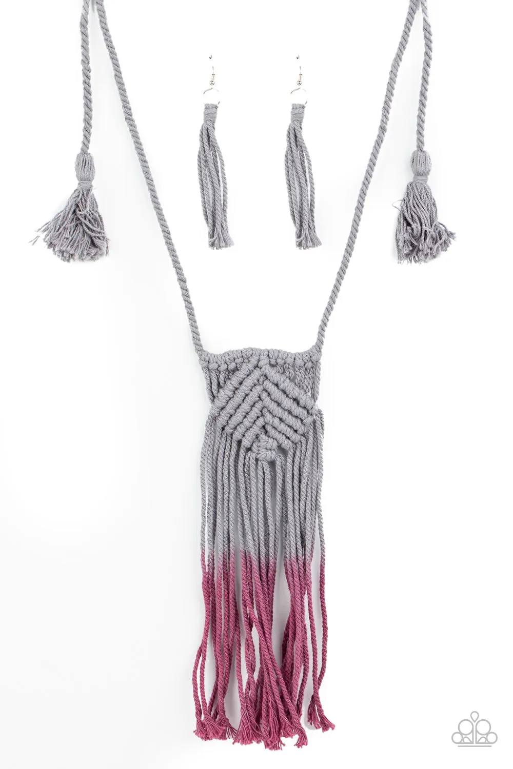 Paparazzi Accessories - Look at MACRAME Now - Purple Necklace