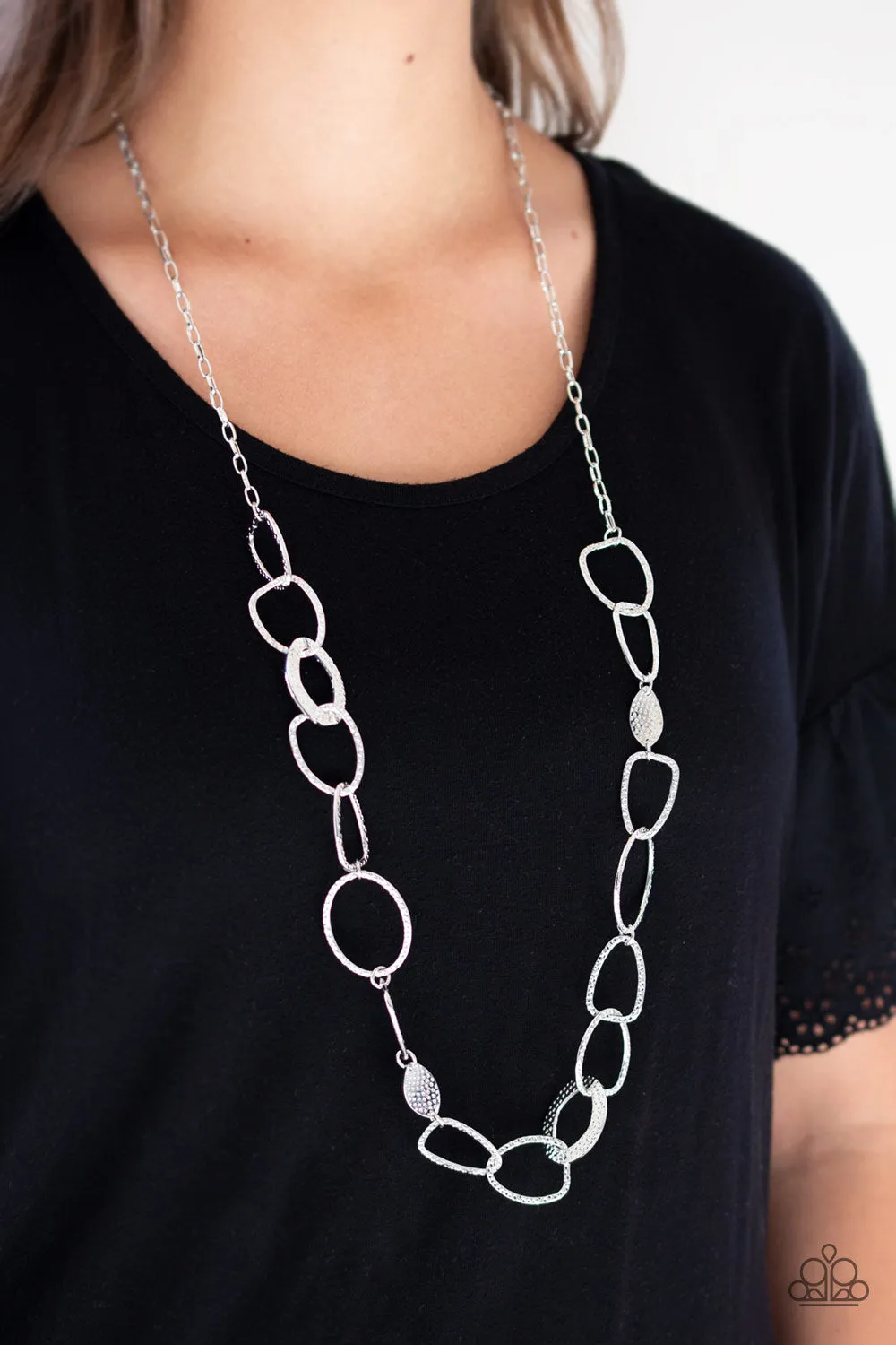 Paparazzi Accessories - Metro Nouveau - Silver Necklace