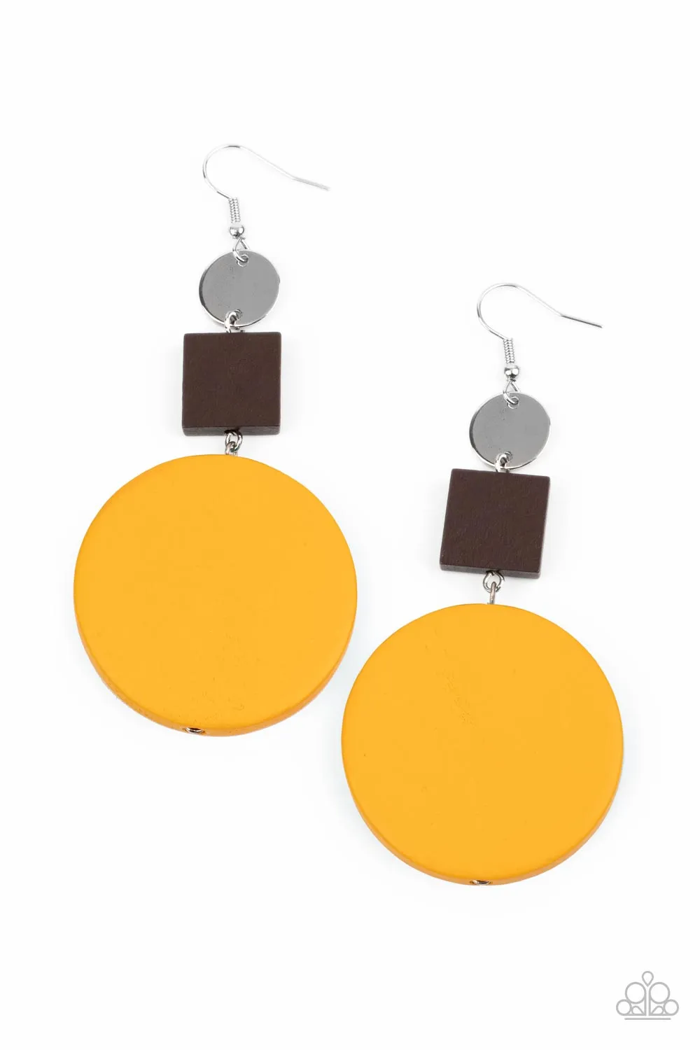 Paparazzi Accessories - Modern Materials - Yellow Earrings