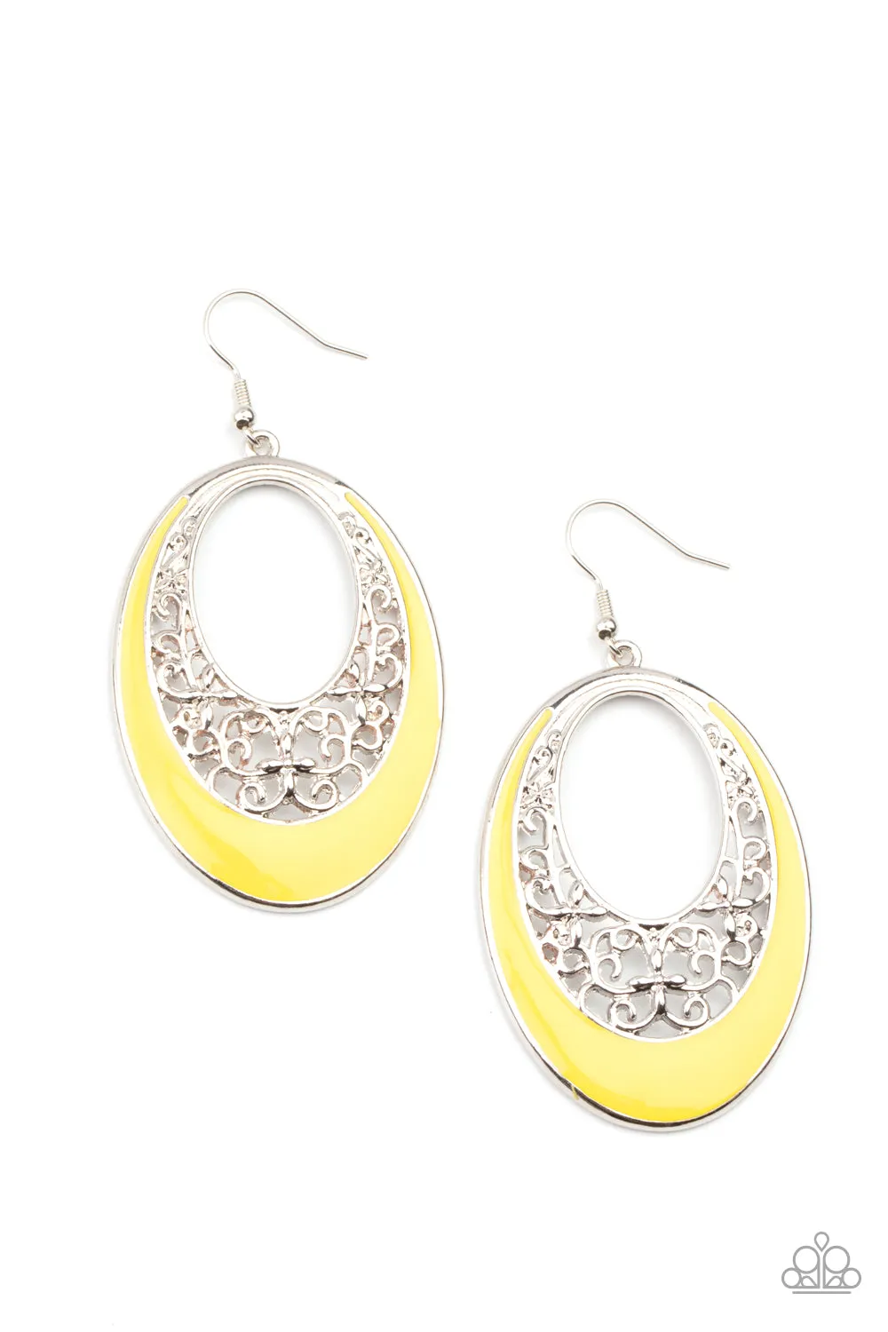 Paparazzi Accessories - Orchard Bliss - Yellow Earrings