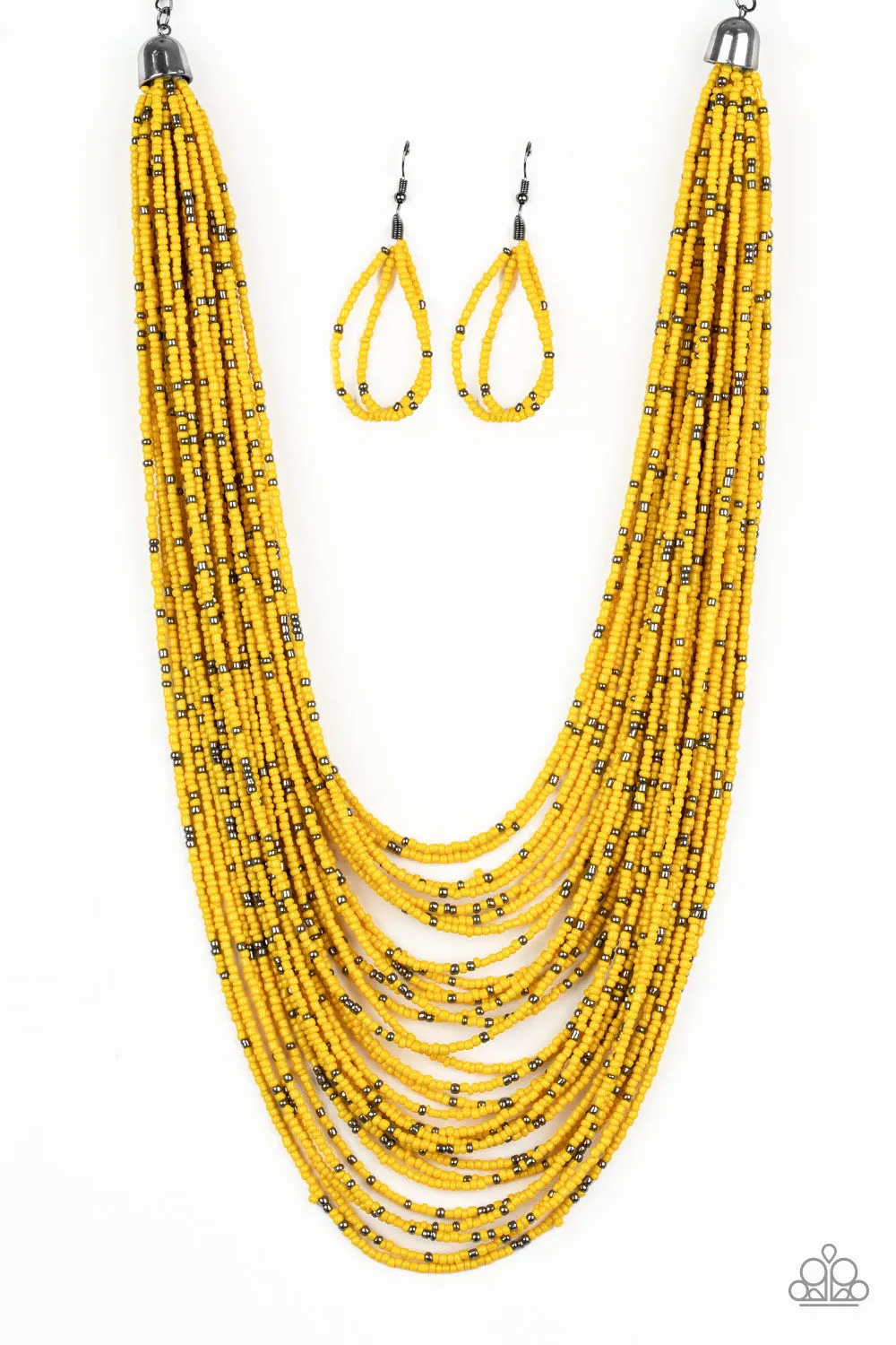 Paparazzi Accessories - Rio Rainforest - Yellow Seed Bead Necklace