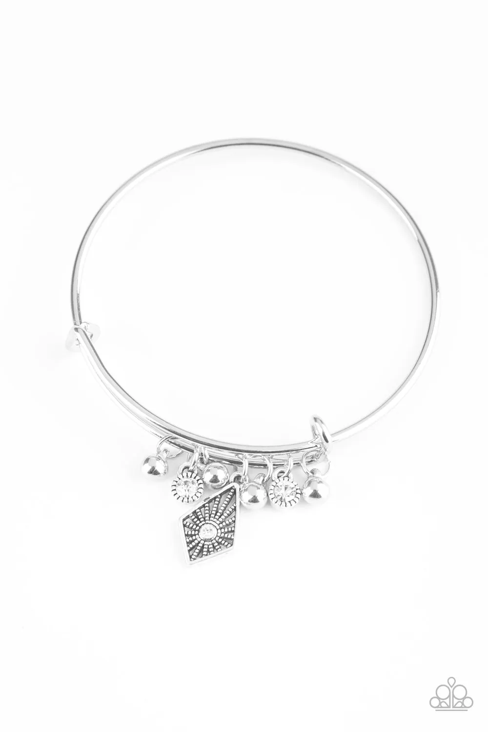 Paparazzi Accessories - Treasure Charms - White Bracelet