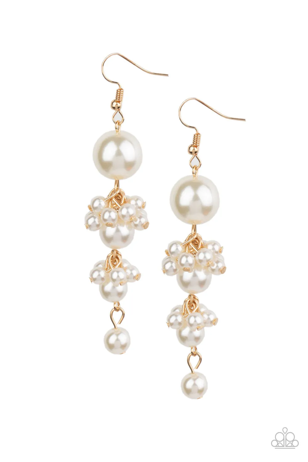 Paparazzi Ageless Applique Gold Earring with Pearls