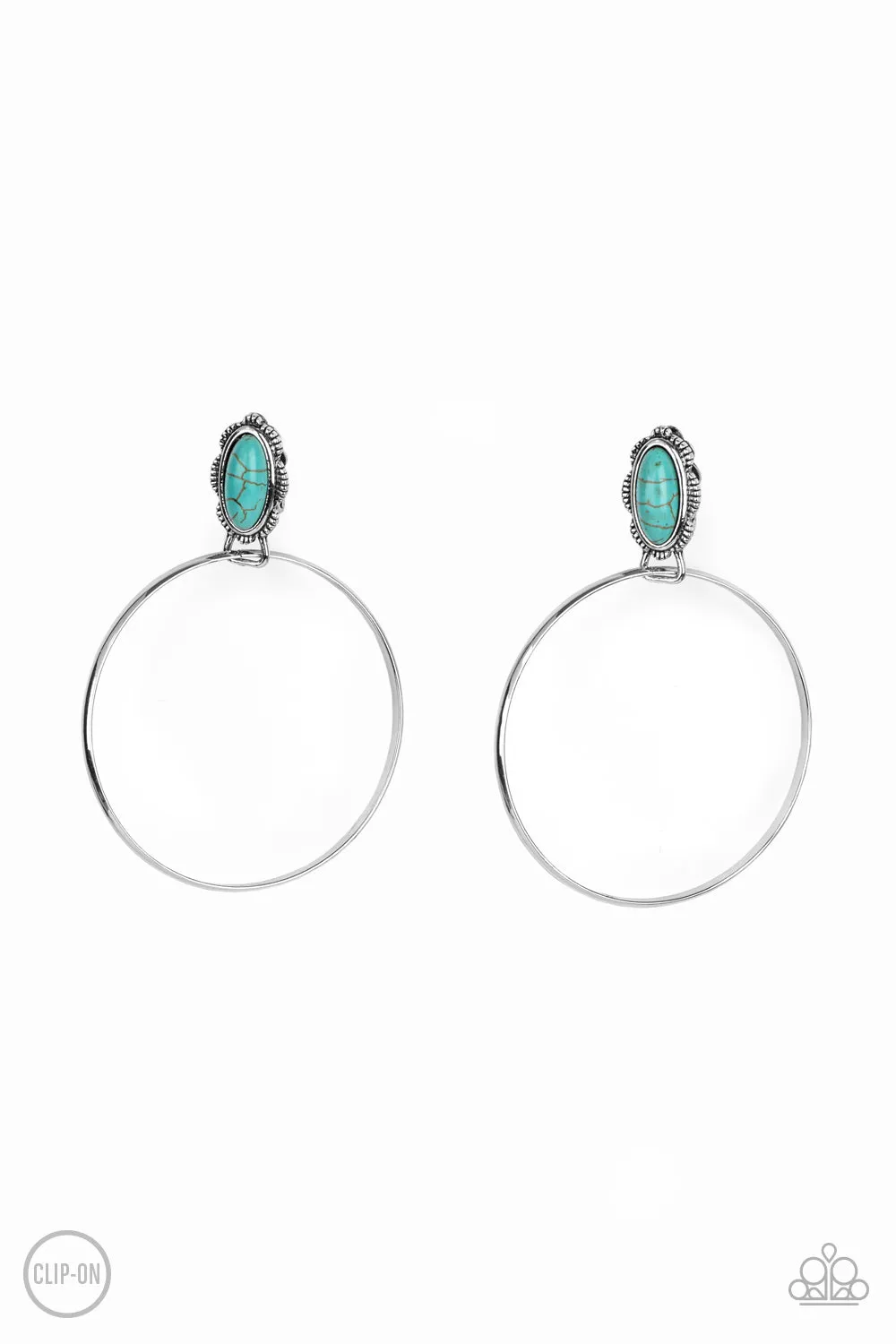 Paparazzi At Long LASSO Blue Clip-On Earring