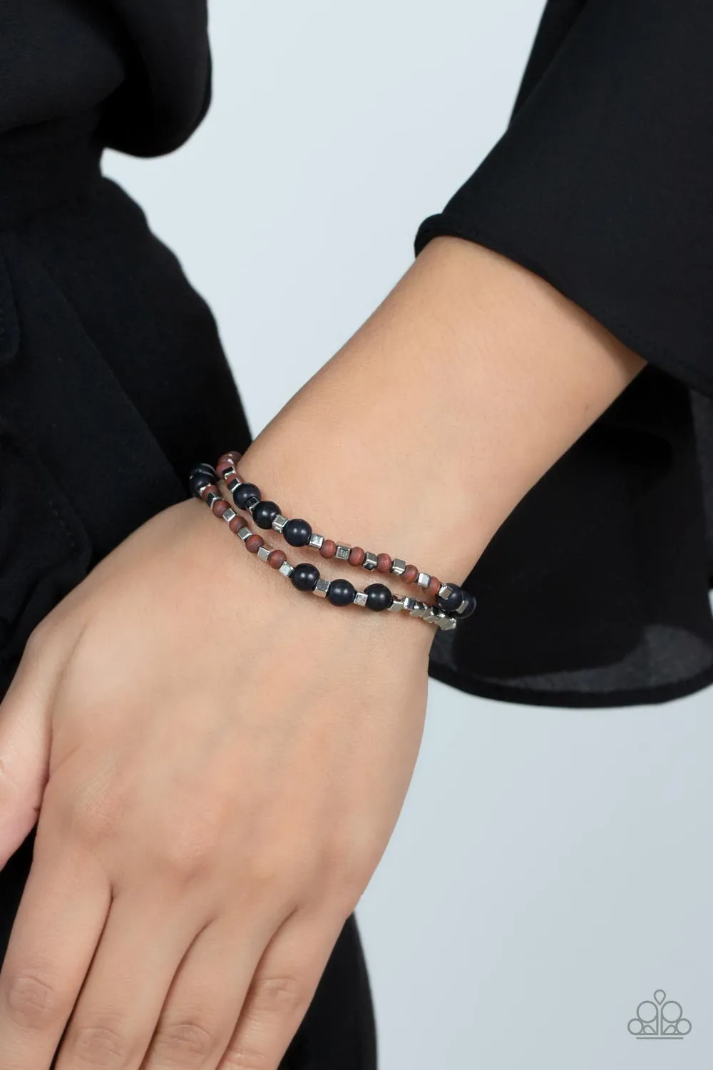 Paparazzi Backcountry Beauty - Black Bracelet