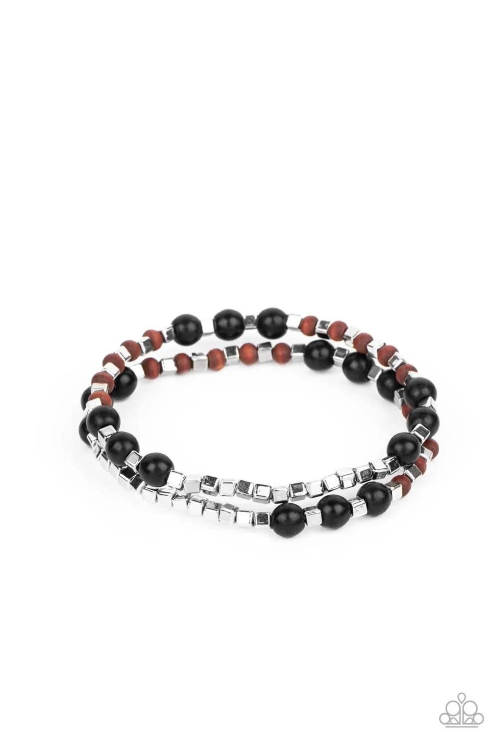 Paparazzi Backcountry Beauty - Black Bracelet