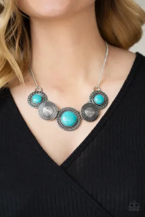 Paparazzi Canyon Cottage - Blue Turquoise Necklace