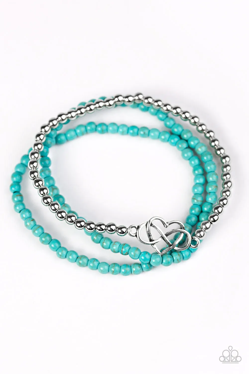 Paparazzi Collect Moments - Blue Stretchy Bracelet