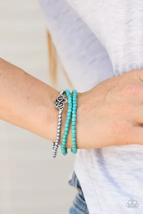 Paparazzi Collect Moments - Blue Stretchy Bracelet