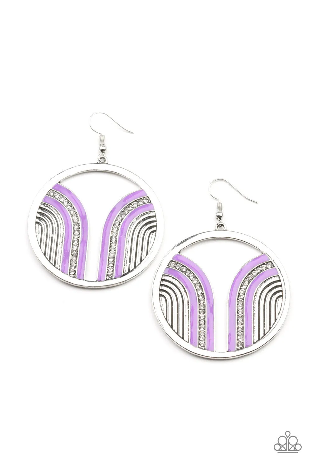 Paparazzi Delightfully Deco - Purple Earrings