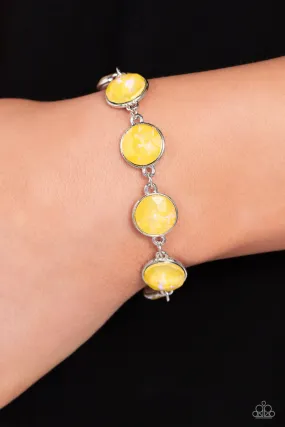 Paparazzi Enchanted Emblems - Yellow Bracelet