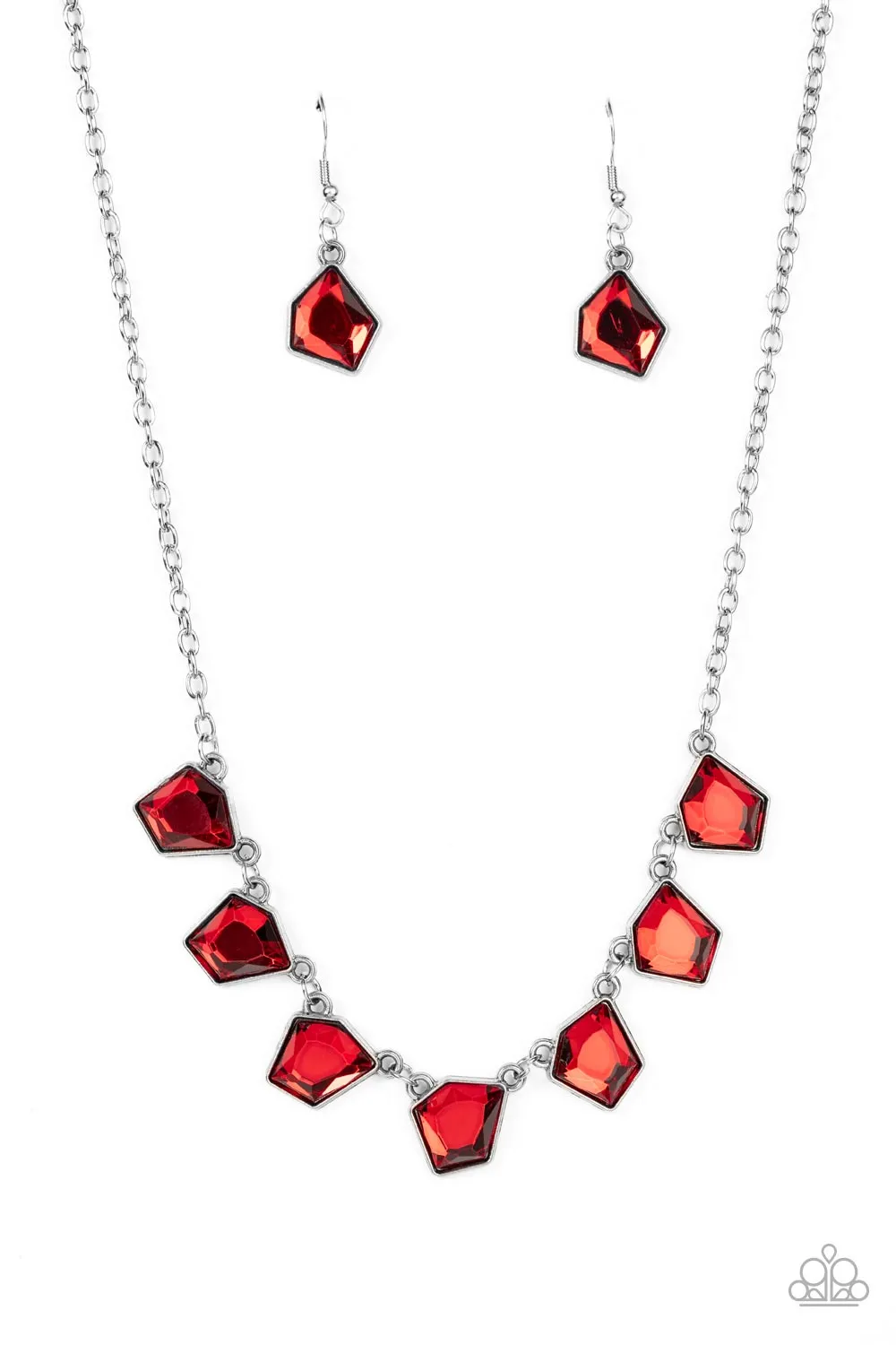 Paparazzi Experimental Edge - Red Short Necklace