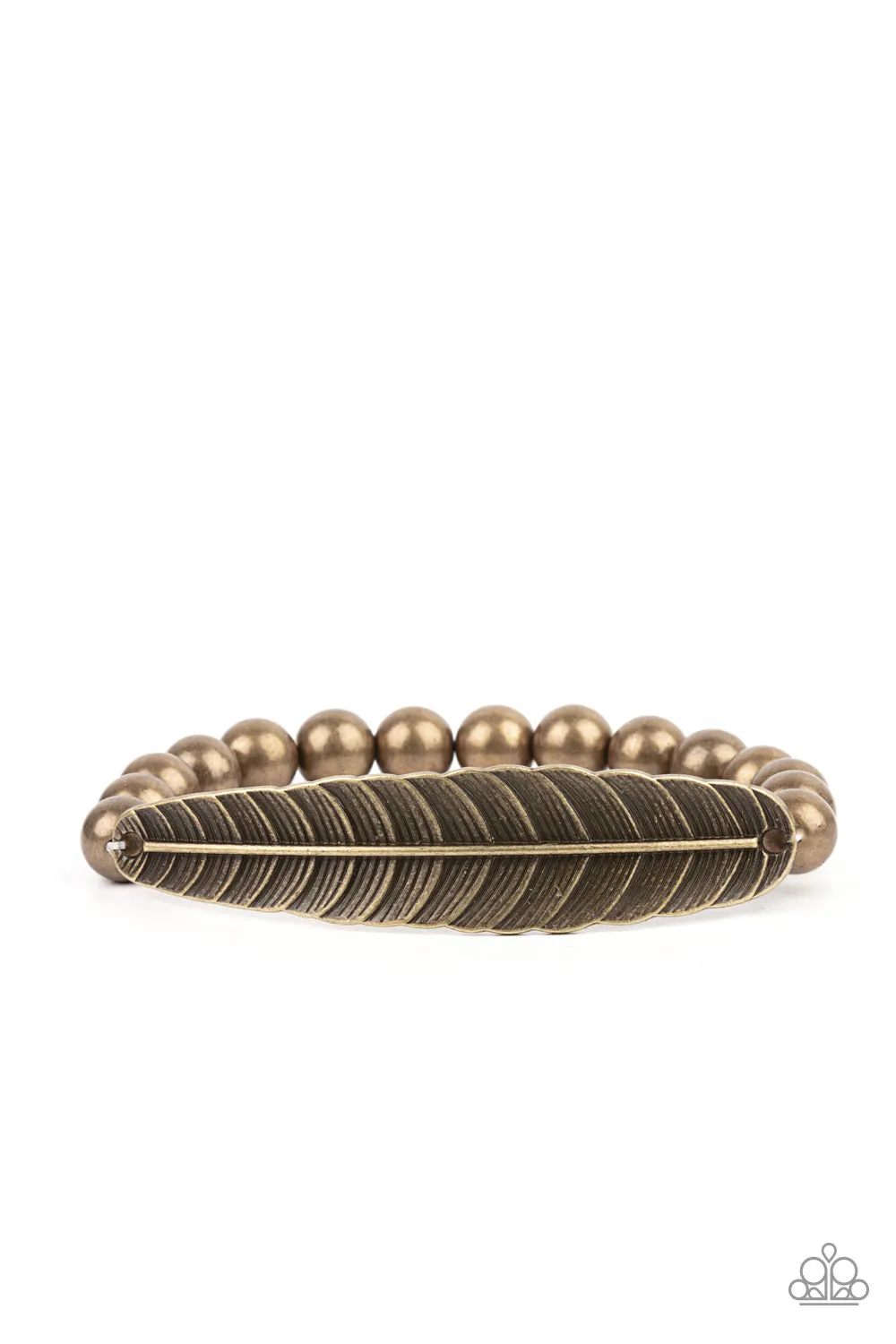 Paparazzi Featherlight Fashion - Brass Stretchy Bracelet