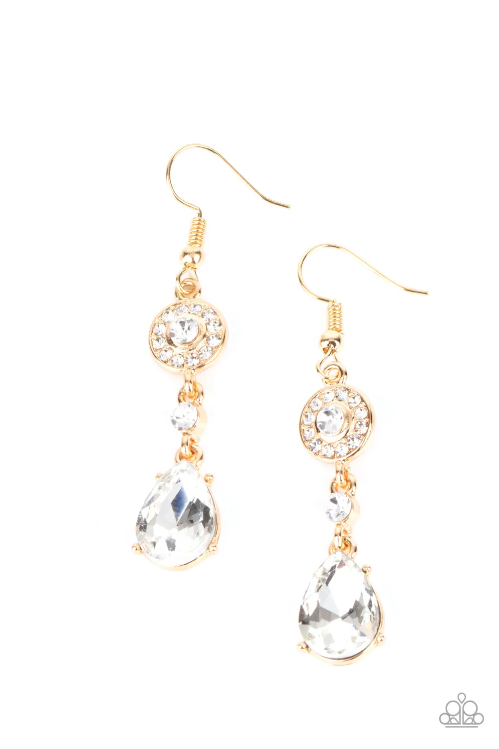 Paparazzi Graceful Glimmer - Gold Earring