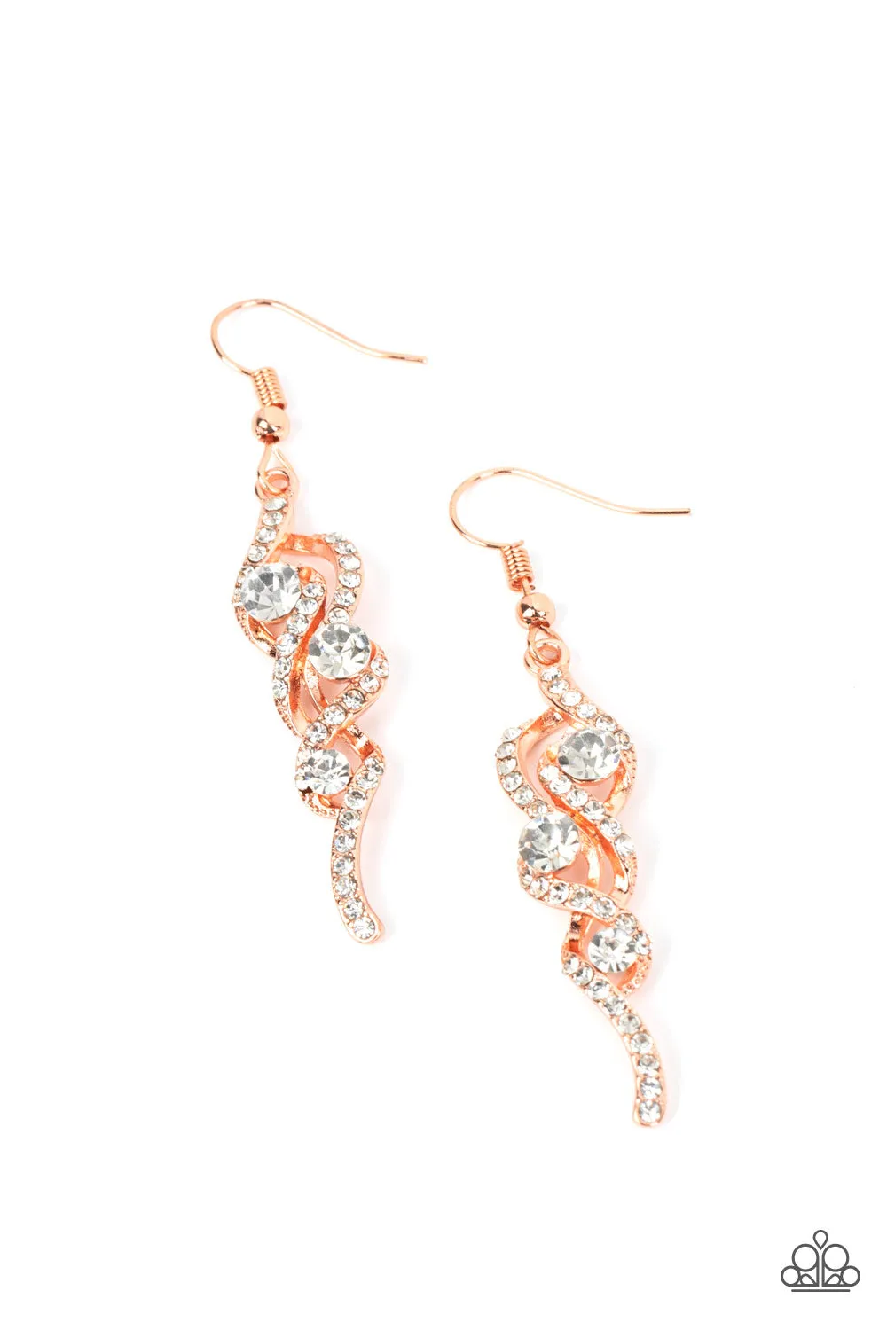 Paparazzi Highly Flammable - Copper Earrings