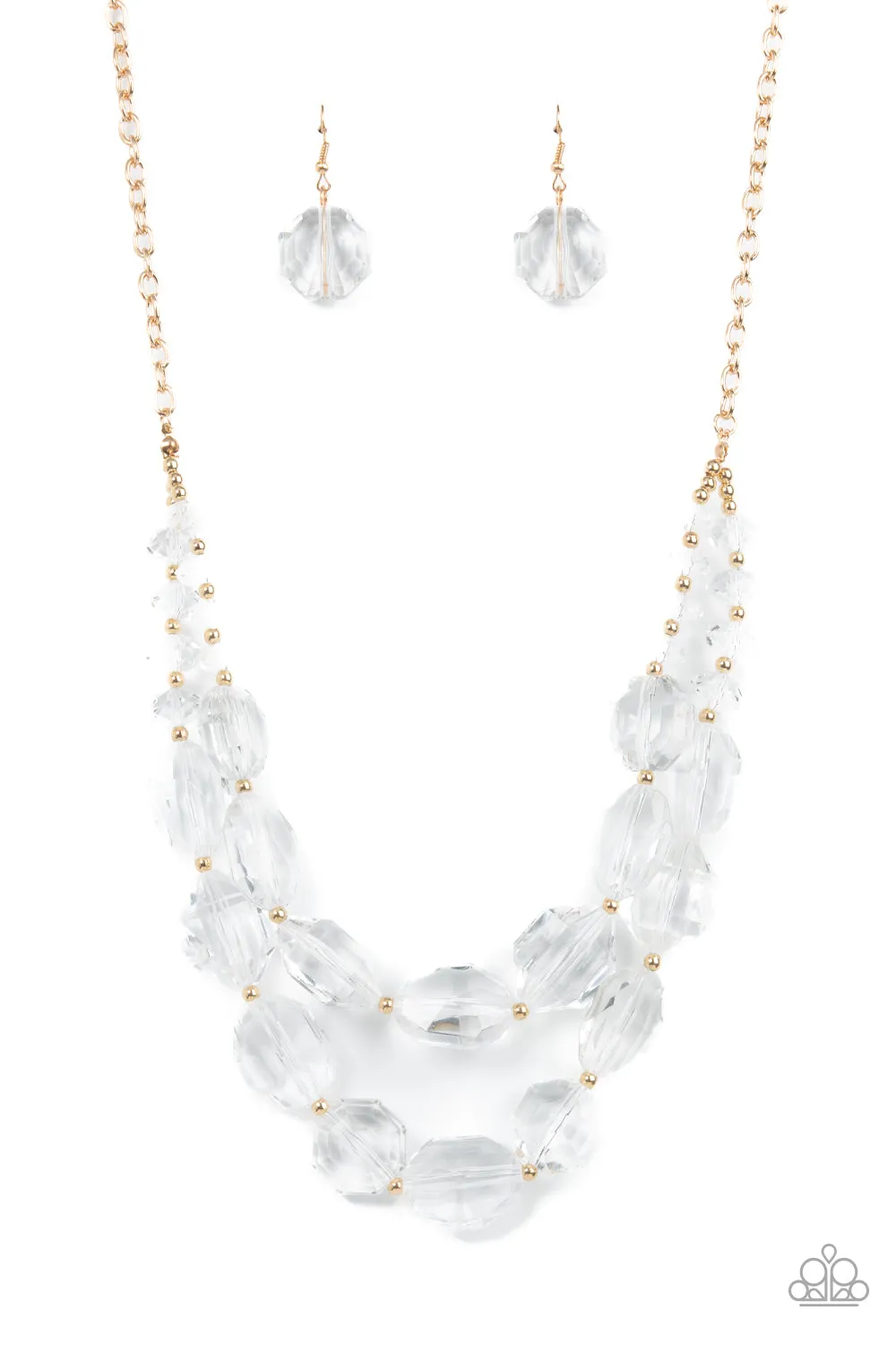 Paparazzi Icy Illumination - Gold Necklace