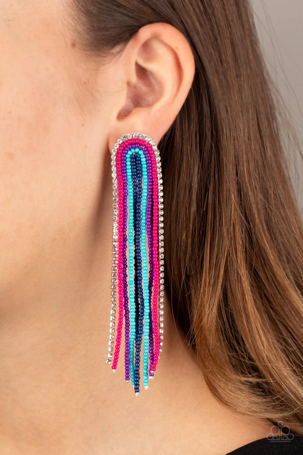 Paparazzi Let There BEAD Light - Multi Seed Beads Post Earrings