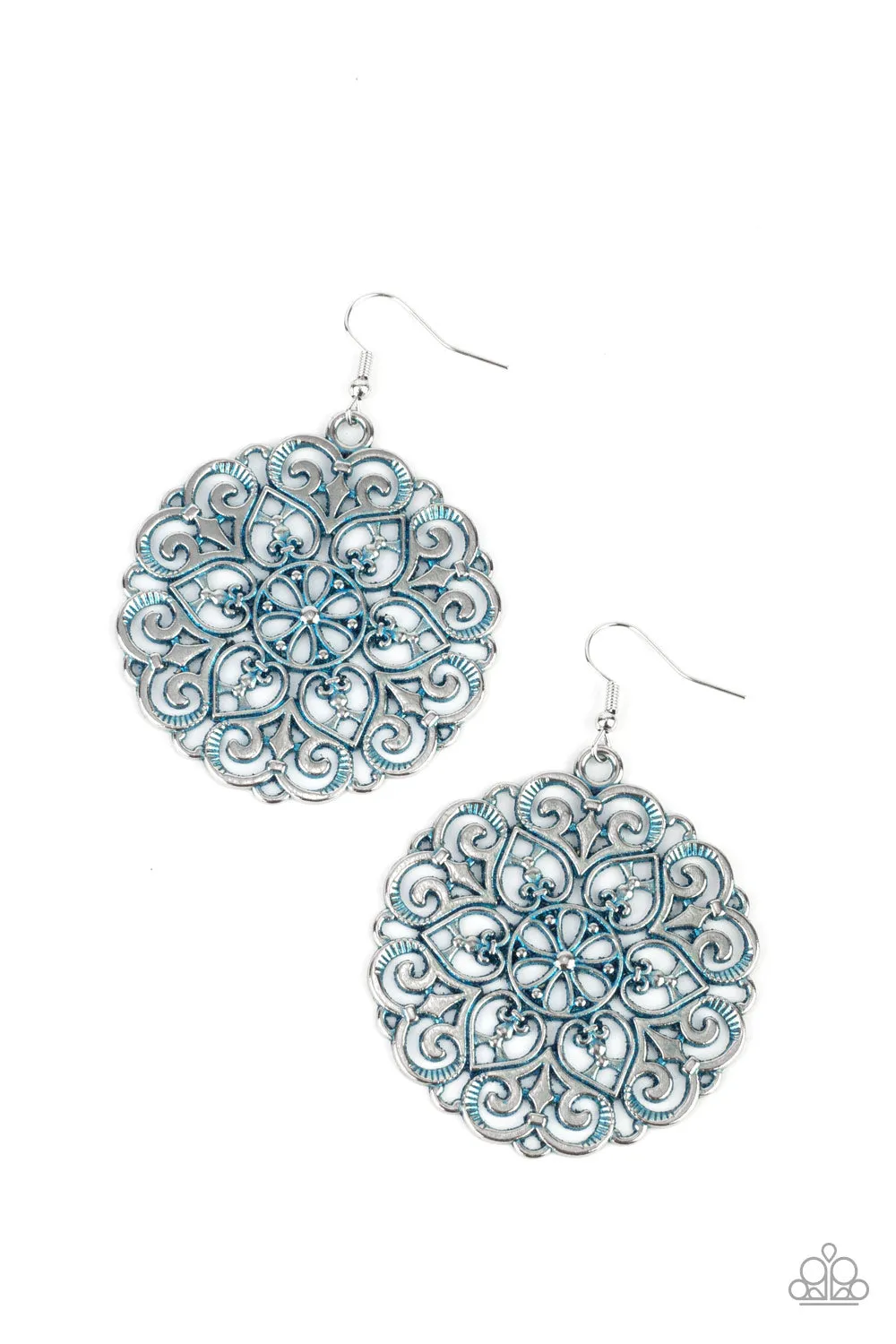 Paparazzi MANDALA Effect - Blue Earrings