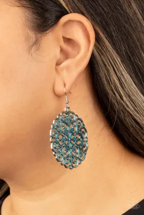 Paparazzi MANDALA Effect - Blue Earrings