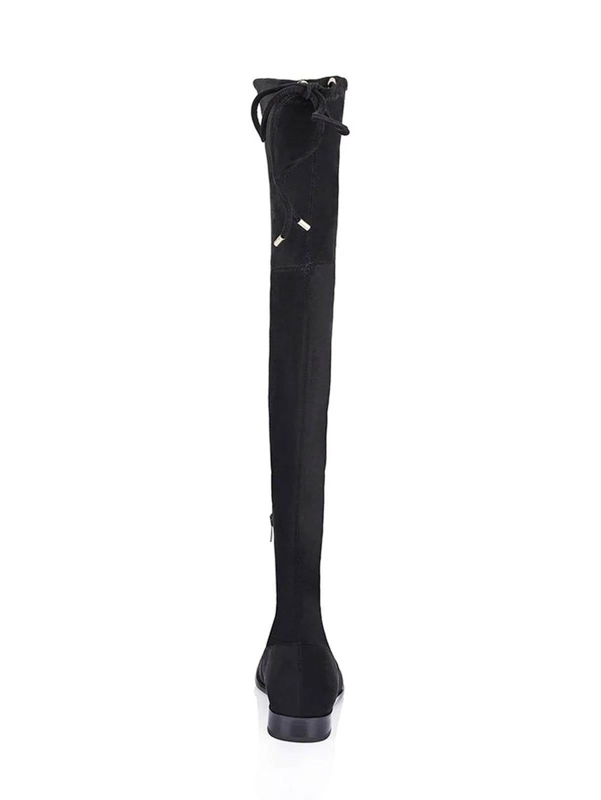 Quest Knee High Boots - Black Microsuede