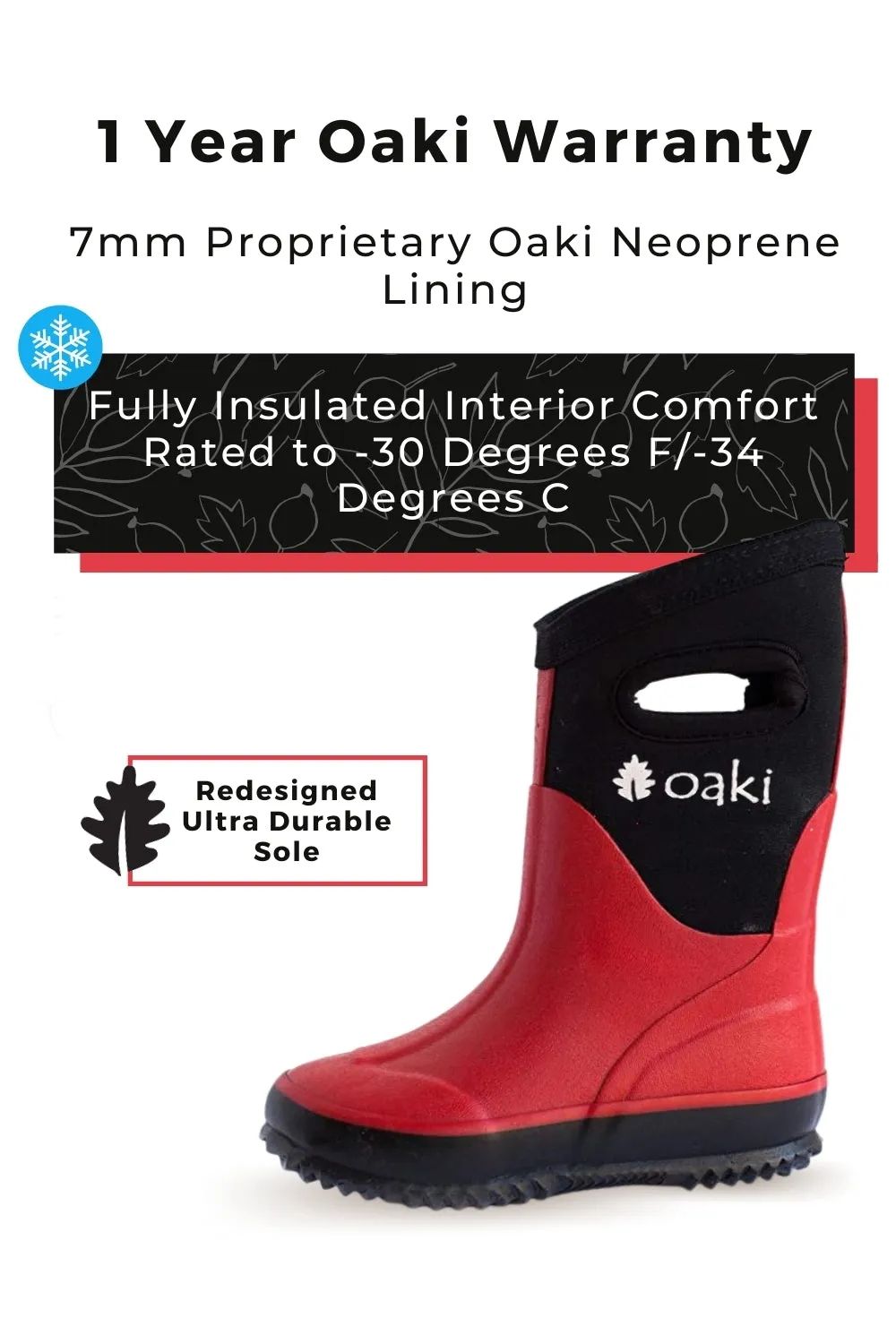 Red Neoprene Rain/Snow Boots