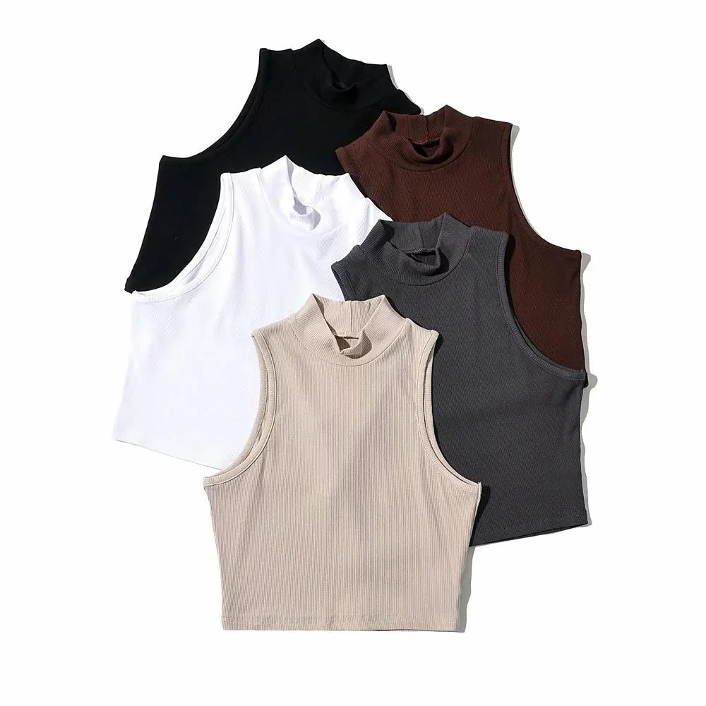 Slim Elastic Women Knitted Tank Top