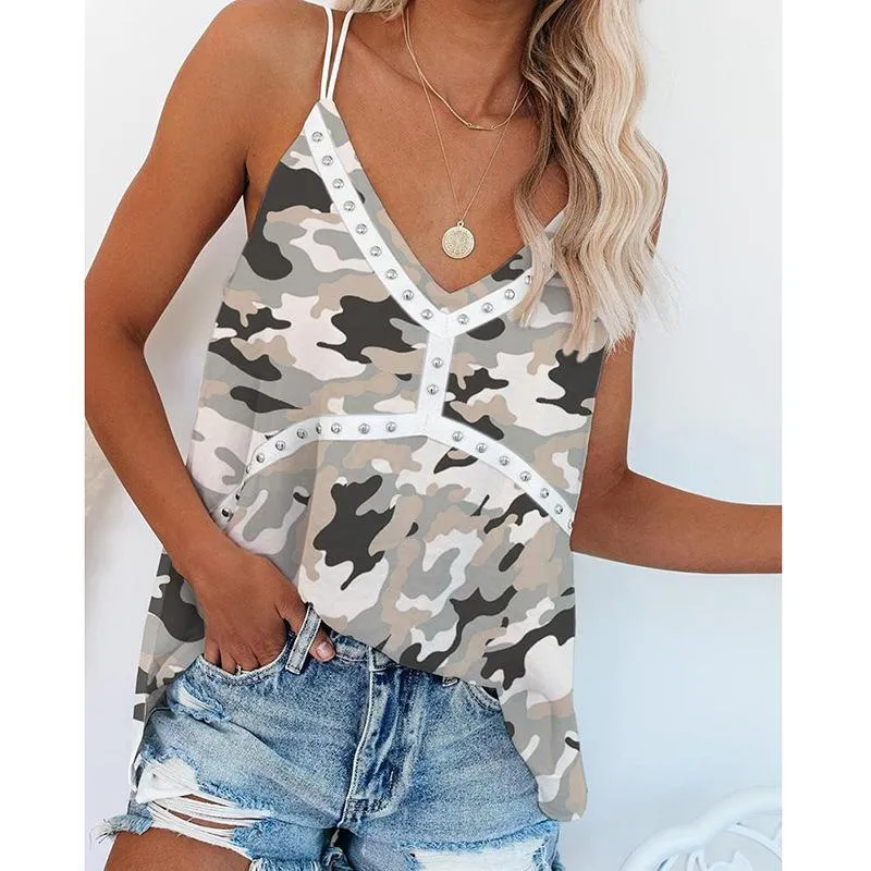 Women Chain Printed Sleeveless Tops