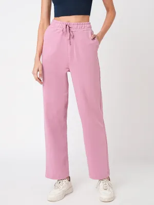 Women Dusty Pink High-Rise Athleisure