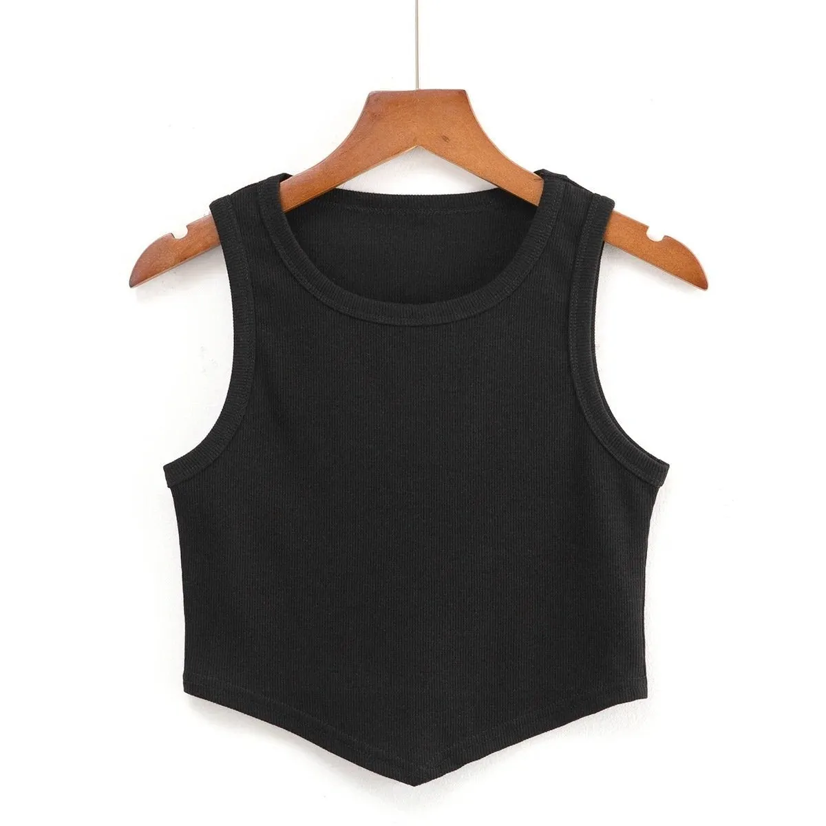 Women Solid Color Tank Top Blouse