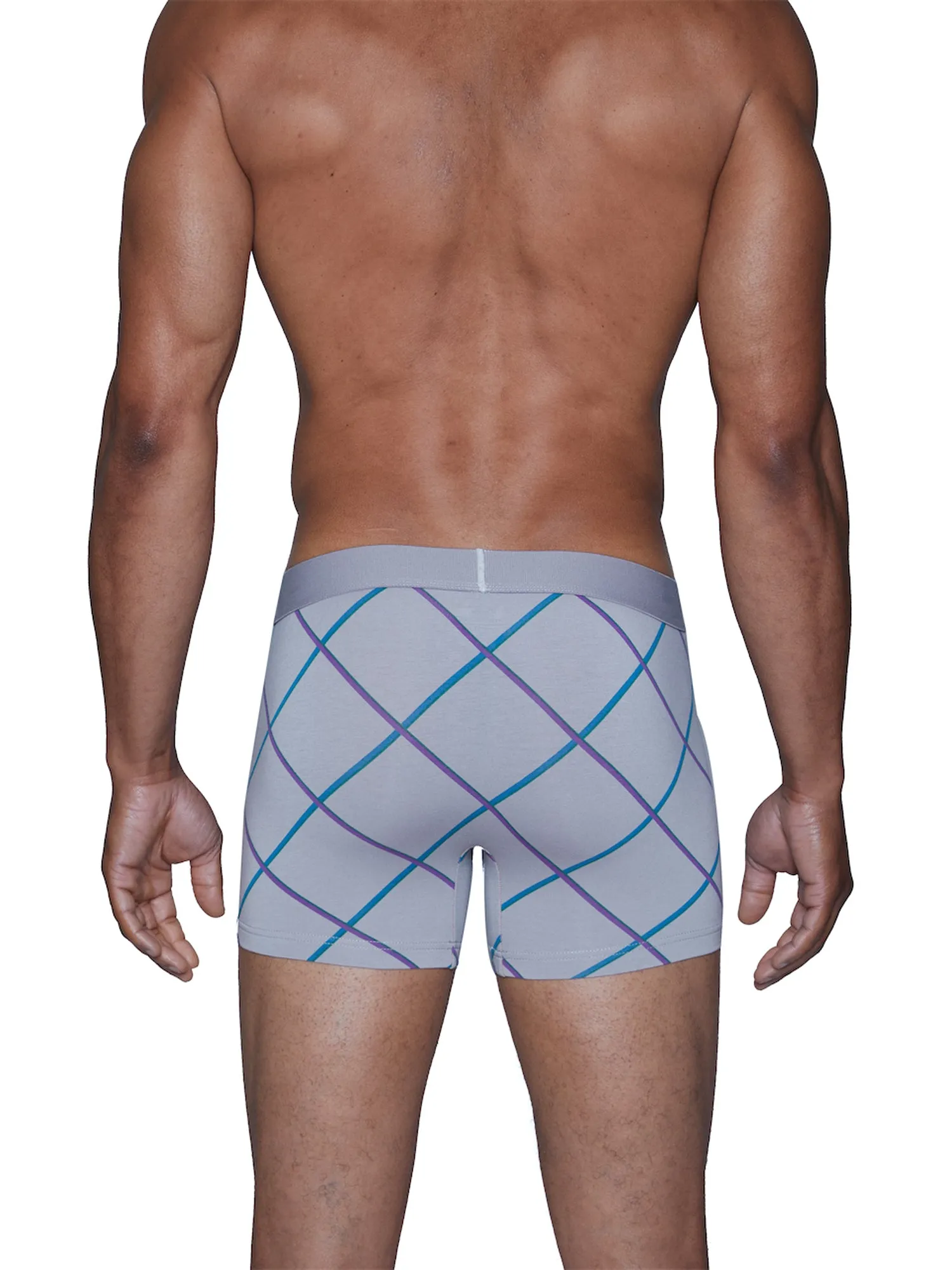 WOOD UNDERWEAR BOXER BRIEF WITH FLY - GREY - CLEARANCE